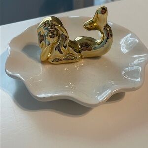Gold Mermaid Ring Holder